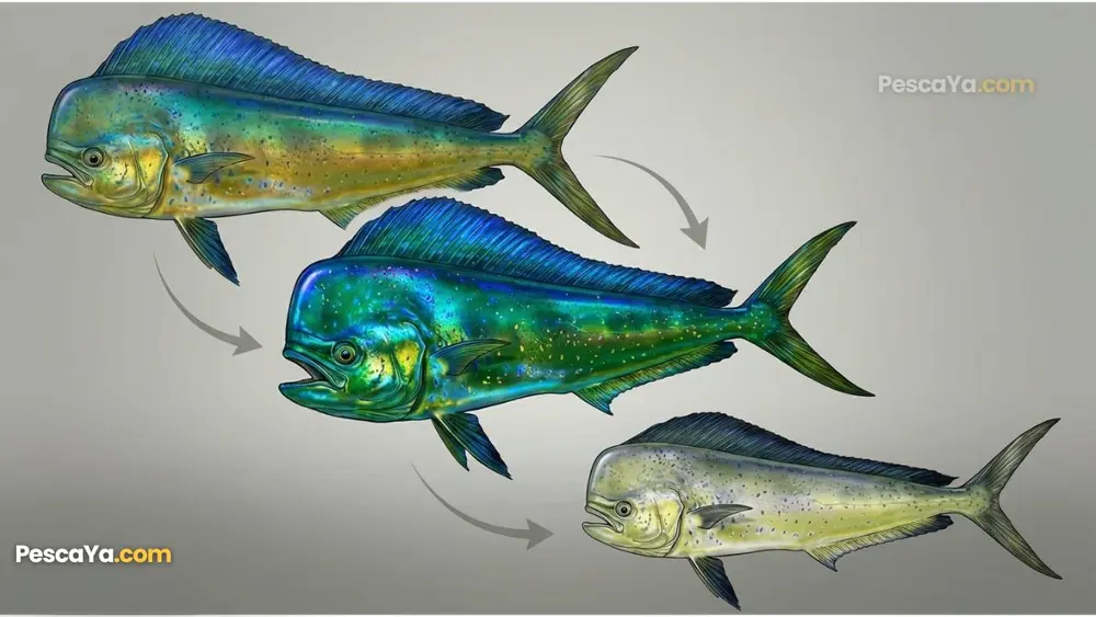 dorado fish color change