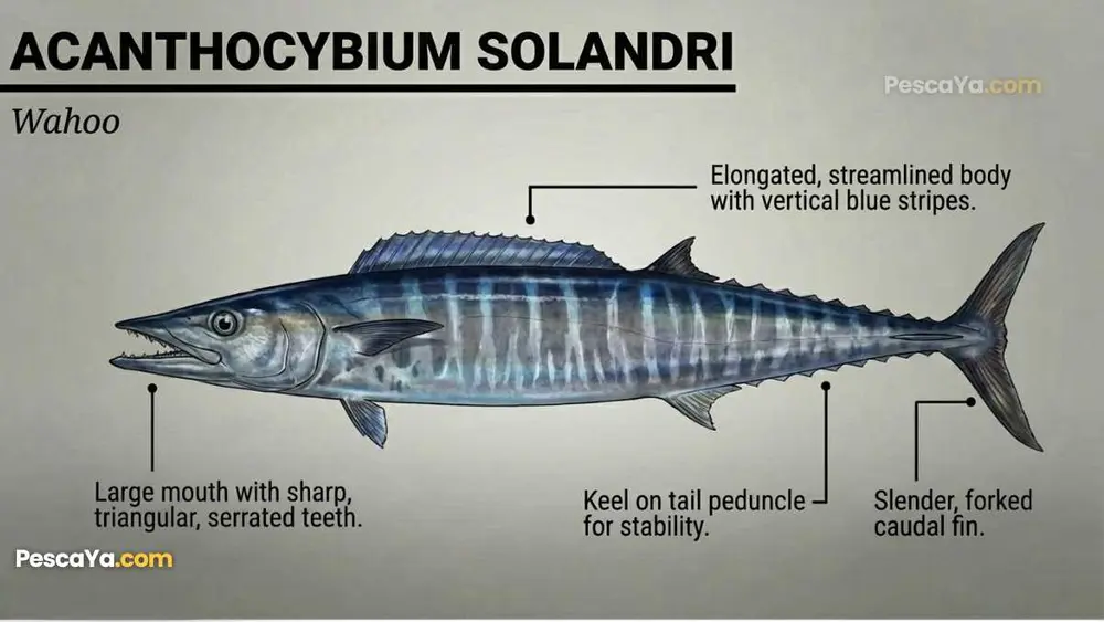 anatomy of a wahoo fish