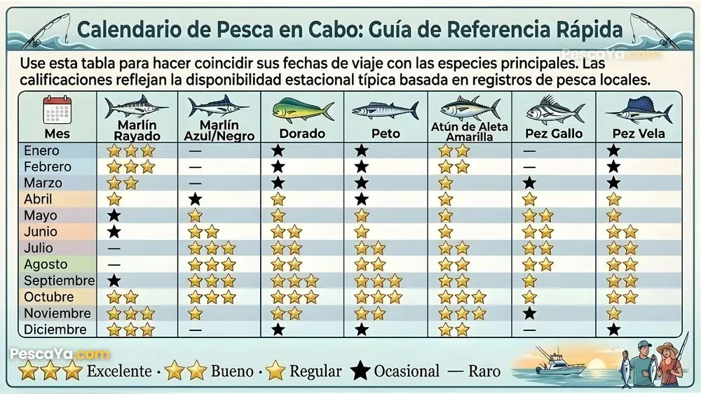 calendario de pesca en san cabo lucas