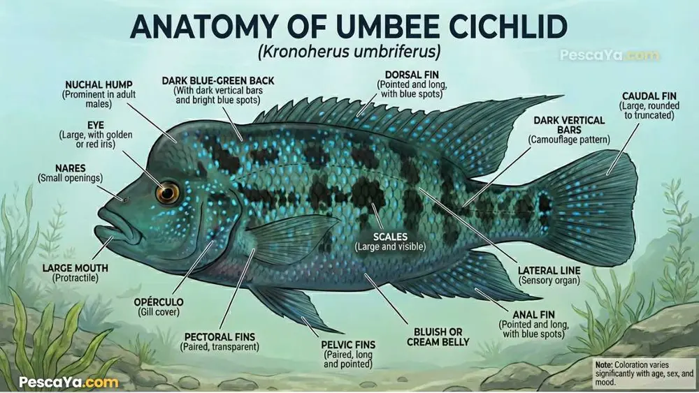 anatomy of umbee cichlid