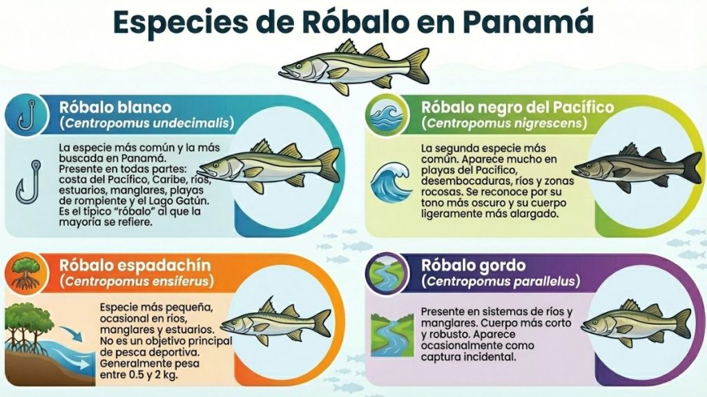 especies de robalo en panama