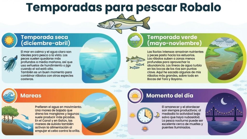 temporadas de pesca de robalo en panama