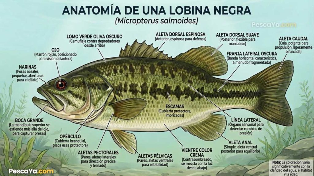 anatomia de lobina negra