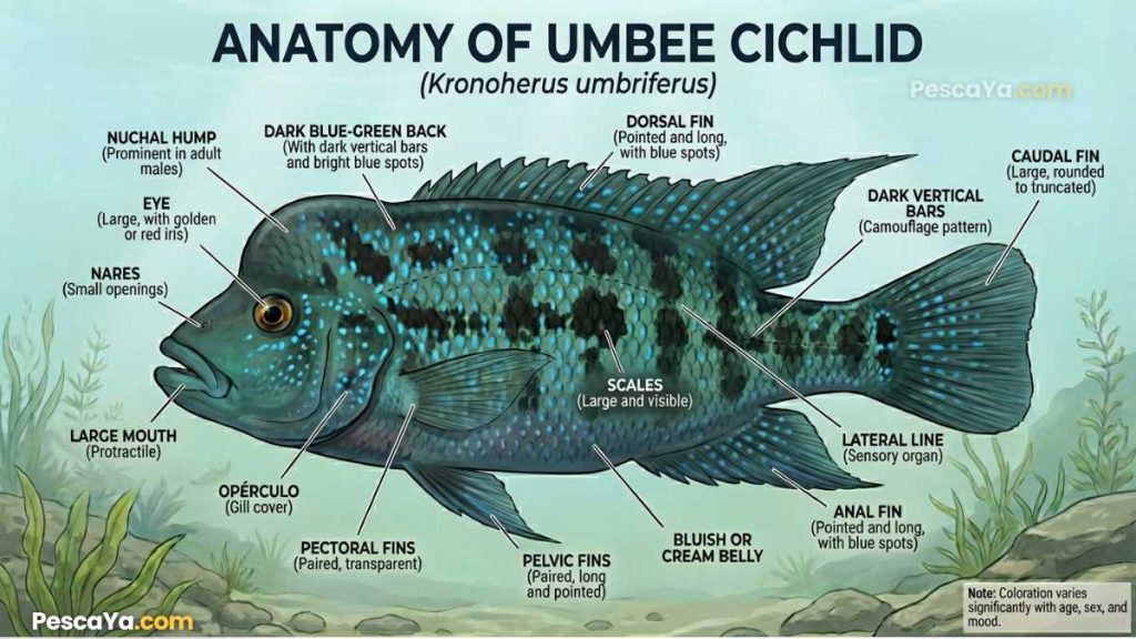 anatomy of umbee cichlid