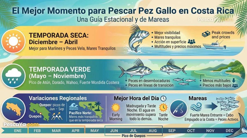 mejor temporada para pez gallo en costa rica