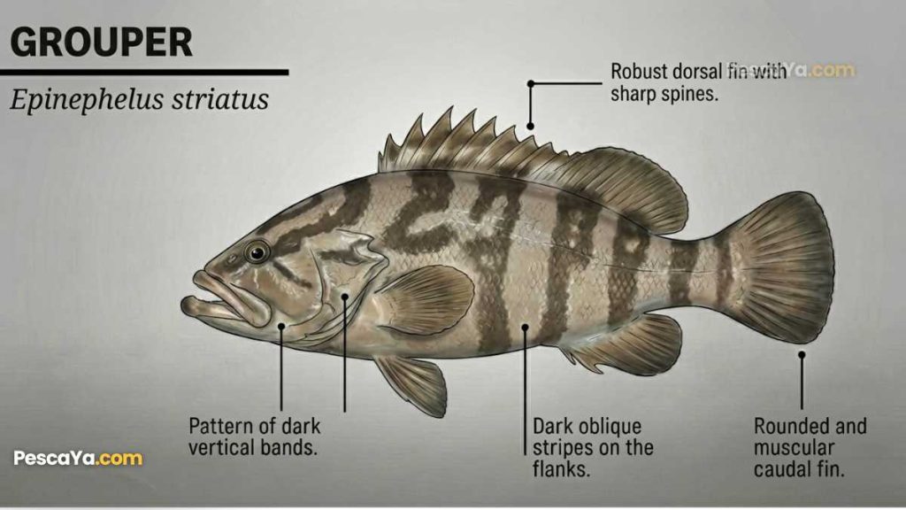 anatomy of a grouper fish